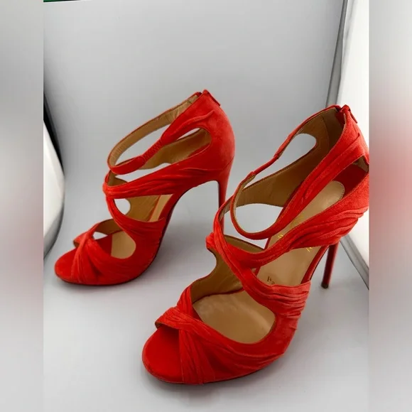 NWT Christian Louboutin Coral Suede Sandals EU40 - Picture 3 of 7